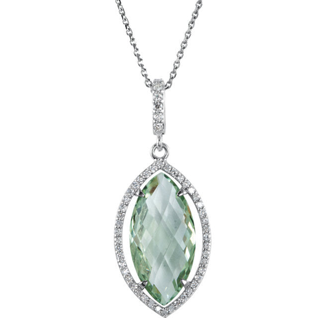 Pendant or Necklace > Dangle > Marquise-Shaped > Halo-Styled