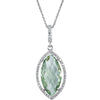 Pendant or Necklace > Dangle > Marquise-Shaped > Halo-Styled