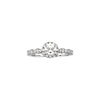 Haloed Round Brilliant Cut Diamond Engagement Ring