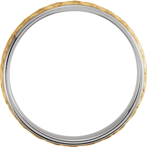 Band > Hand-Woven > 4mm > Two-Tone > 14kt