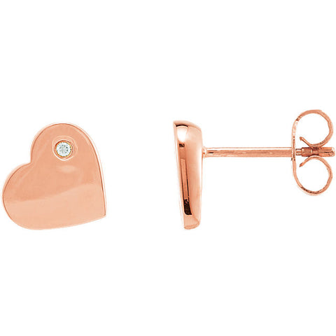 Earrings > Heart > Diamond > .015 CTW
