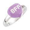 Ring > Shaped > Heart > You" > Heart > "I > Enamel > Yellow