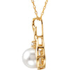 Necklace > Pearl & Diamond > Cultured > Akoya