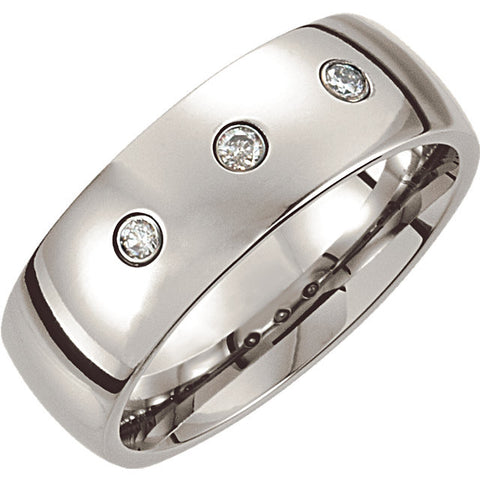 Band > Domed > Diamond > .15 CTW > 8mm