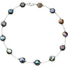 Necklace > 18" > Pearl > Coin > Black > Cultured > Freshwater