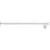 Bracelet > 7.5" > on > Charm > Heart > "Love" > Diamond > .01 CTW