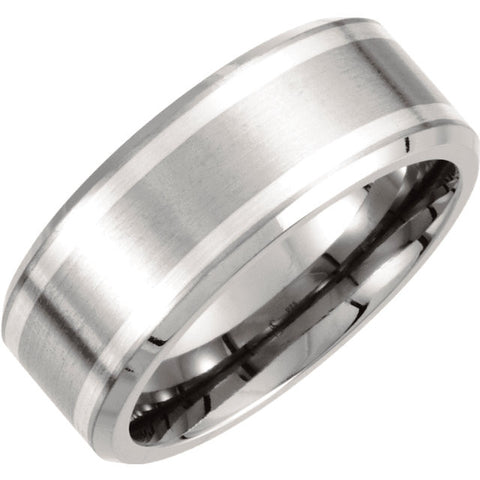 .5 > Band > Edge > Beveled > 9mm > Inlay > Silver > Sterling > &