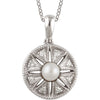 Necklace > 18" > Diamond > .06 CTW > & > Pearl > Cultured > Freshwater
