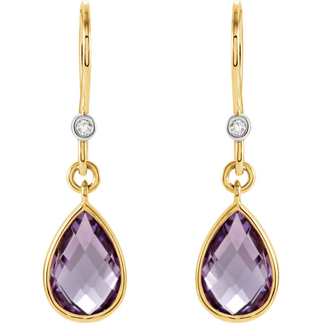 Earrings > Amethyst & Diamond