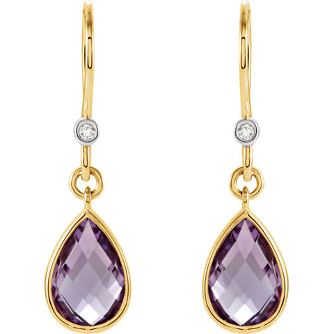 Earrings > Amethyst & Diamond