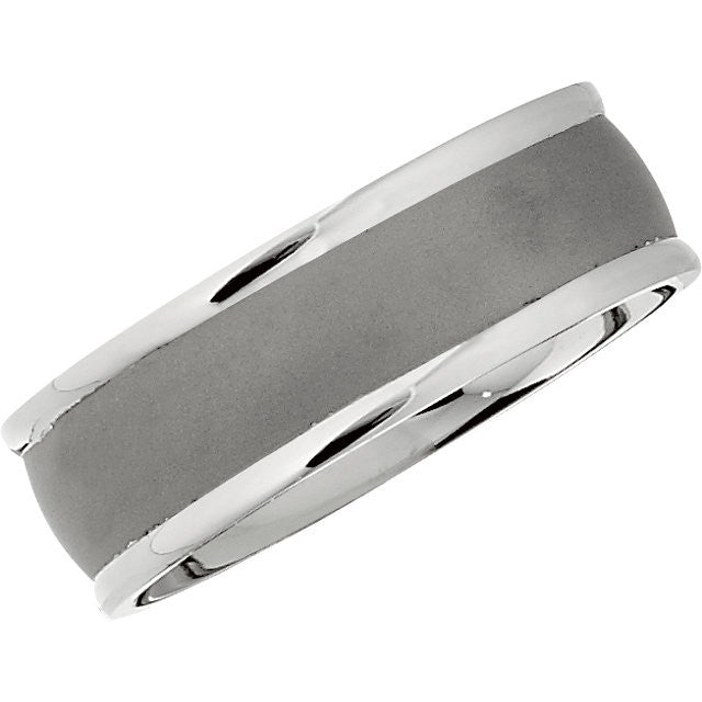 8.5 > Band > Ridged > Center > Oxidized > 8mm