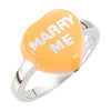 Ring > Shaped > Heart > You" > Heart > "I > Enamel > Yellow