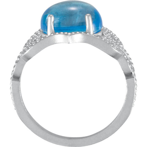 Ring > Topaz > Blue > Swiss > Design > Granulation > 10x8mm