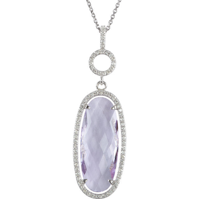 Pendant or Necklace > Dangle > Oval-Shaped > Halo-Styled