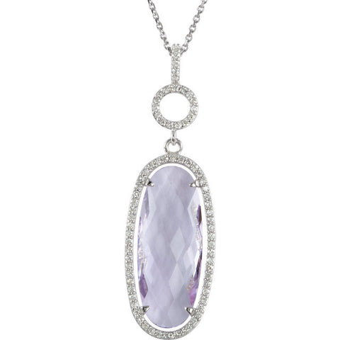 Pendant or Necklace > Dangle > Oval-Shaped > Halo-Styled