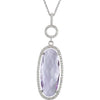 Pendant or Necklace > Dangle > Oval-Shaped > Halo-Styled