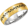 12.5 > Band > Comfort-Fit > Pierced > Laser > 7mm > Two-Tone > 14kt