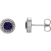 Earrings > Diamond > CTW > 1/Aquamarine & 1
