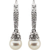 Earrings > Diamond > 1/5 CTW > and > Pearl > Freshwater > 6.5-7mm