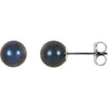 Earrings > Pearl > Cultured > Akoya > Black > 7mm