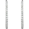 Earrings > Hoop > Inside/Outside > Hinged > Diamond > CTW > 1