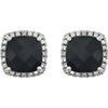 > Earrings > Diamond > .06 CTW > & > Onyx