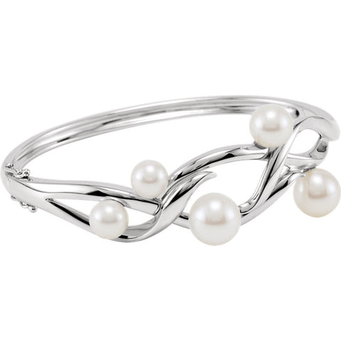 Bracelet > Bangle > Pearl > Cultured > Freshwater