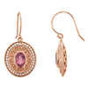 Earrings > Diamond > CTW > 1/Tourmaline & 1 > Pink > White > 14kt