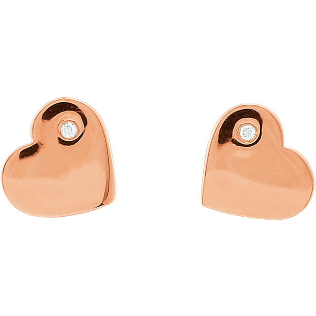 Earrings > Heart > Diamond > .015 CTW