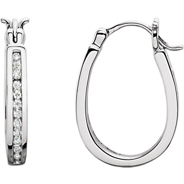 Earrings > Hoop > Inside/Outside > Diamond > 1/4 CTW