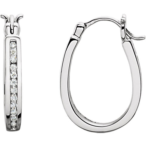 Earrings > Hoop > Inside/Outside > Diamond > 1/4 CTW