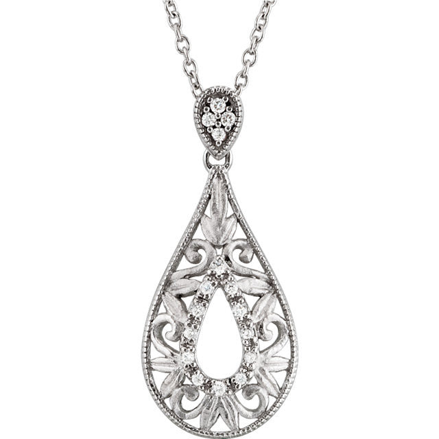 Necklace > 18" > Diamond > 1/10 CTW