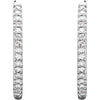 Earrings > Hoop > Inside/Outside > Hinged > Diamond > CTW > 1