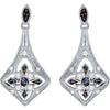 Earrings > Style > Chandelier > Diamond > CTW > 1/Sapphire & 1 > Blue