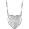 Necklace > Heart > "Love" > Diamond > .01 CTW