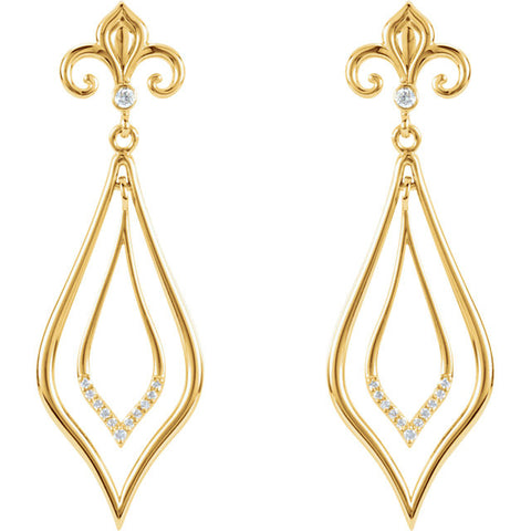 Dangle > Decorative > 1/10 CTW > Yellow > 14kt