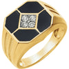 Ring > Diamond > .02 CTW > & > Onyx > Men's.*Multiple Diamond Cuts and Weights available*