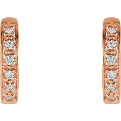 Earrings > Hoop > Diamond > 1/10 CTW