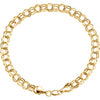 Bracelet > 7.25" > Charm > Link > Double > 7.9mm