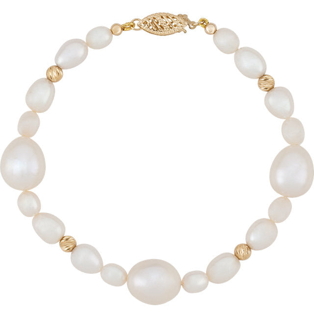Bracelet > 7.5" > Pearl > Cultured > Freshwater