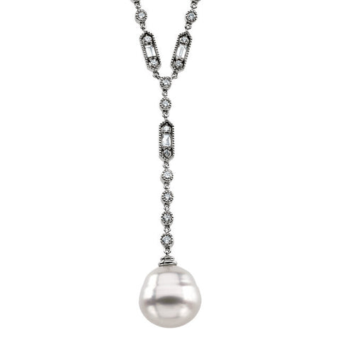 Pendant > Pearl > Cultured > Sea > South > Diamond & 11mm > 3/4 CTW
