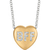 Necklace > Heart > "Love" > Diamond > .01 CTW