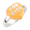 Ring > Shaped > Heart > You" > Heart > "I > Enamel > Yellow