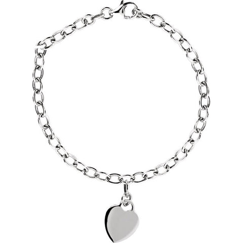 Charm > Heart > with > Bracelet > 7.5