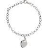 Charm > Heart > with > Bracelet > 7.5" > Rolo
