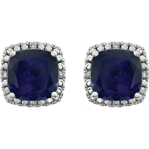 > Earrings > Diamond > .06 CTW > & > Onyx