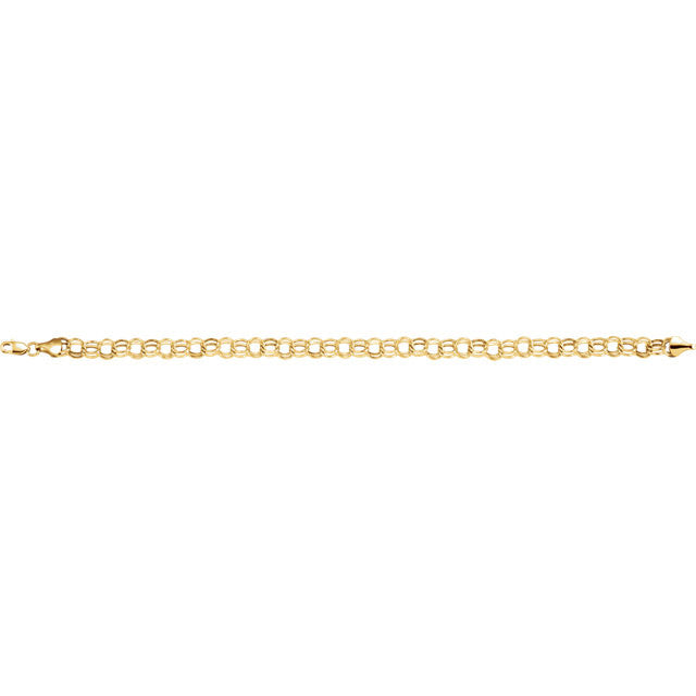 Bracelet > 7.25" > Charm > Link > Double > 7.9mm