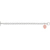 Bracelet > 7.5" > on > Charm > Heart > "Love" > Diamond > .01 CTW