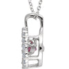 Necklace > 18" > Diamond > CTW > 1/Sapphire & 1 > Blue