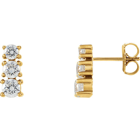 Earring > Stone > 3 > Zirconia > Cubic